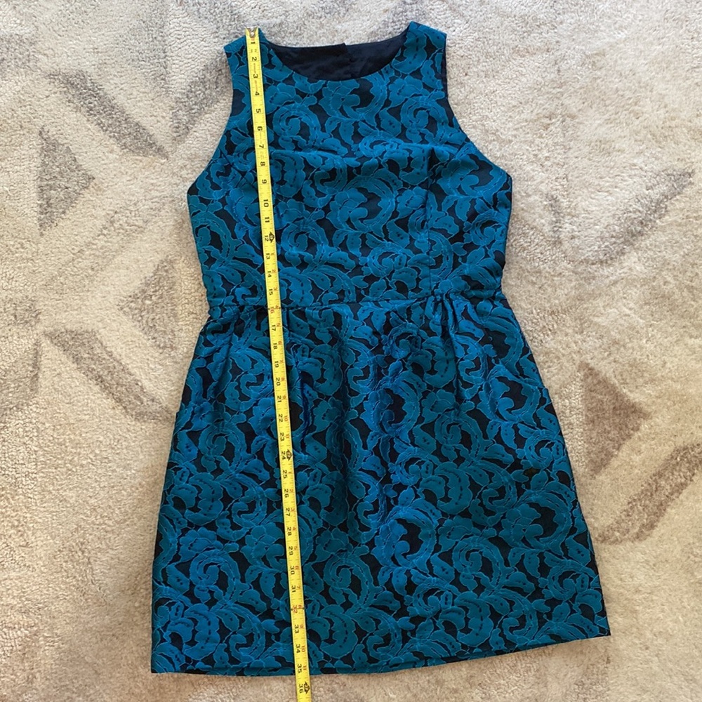 Tabitha Dress Anthropologie Ottava Black Blue Teal Floral Cocktail Party - 12 - Picture 11 of 11